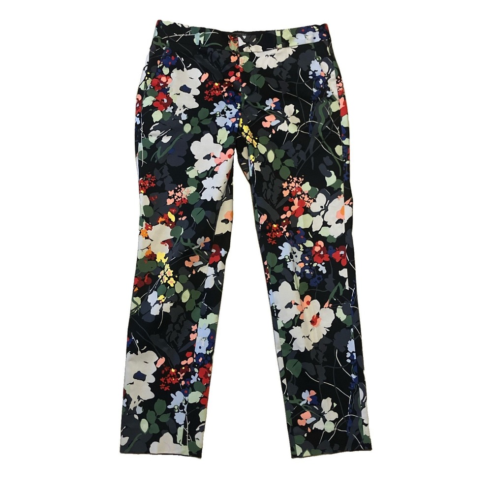 Banana Republic Women's Floral Avery Ankle Pants Size 0 Casual Office